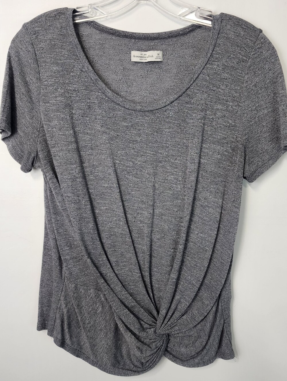 Abercrombie & Fitch Heather Gray Short Sleeve Casual T Shirt Sz Medium